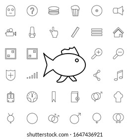 fish icon. Universal set of web for website design and development, app development