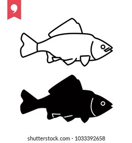 Fish icon vector