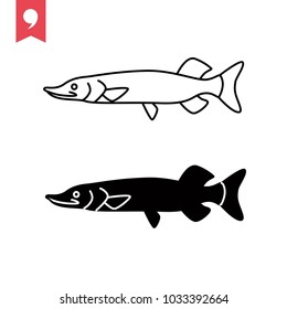 Fish icon vector