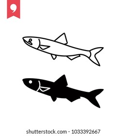 Fish icon vector