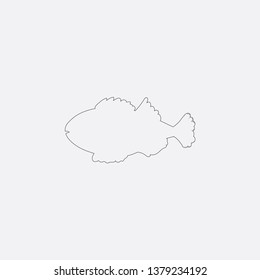 fish icon vector