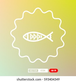 Fish, icon, vector