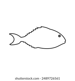 Fish icon vector. Aquarium illustration sign. Ocean symbol. Sea ​​life logo.