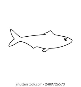 Fish icon vector. Aquarium illustration sign. Ocean symbol. Sea ​​life logo.