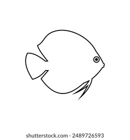 Fish icon vector. Aquarium illustration sign. Ocean symbol. Sea ​​life logo.