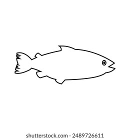 Fish icon vector. Aquarium illustration sign. Ocean symbol. Sea ​​life logo.