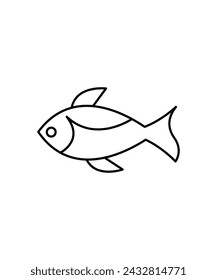 fish icon, vector best line icon.