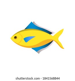 fish icon vector of color style  illustration design