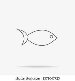 Fish icon. Vector concept illustration for design.