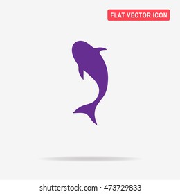 Fish icon. Vector concept illustration for design.
