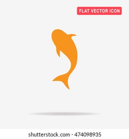 Fish icon. Vector concept illustration for design.