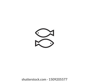 fish icon vector design element logo template