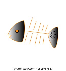 Ilustración de diseño vectorial de icono de pescado