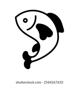 fish icon vector design template elegant style art