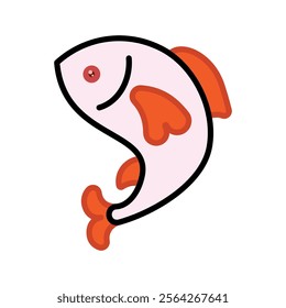 fish icon vector design template elegant style art