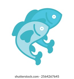 fish icon vector design template elegant style art