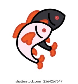 fish icon vector design template elegant style art