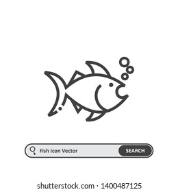 Fish Icon Vector. EPS 10