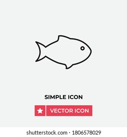 Fish icon vector. Fishing sign