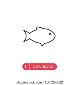 Fish icon vector. Fishing sign