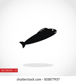 Fish icon vector, flat design best vector icon