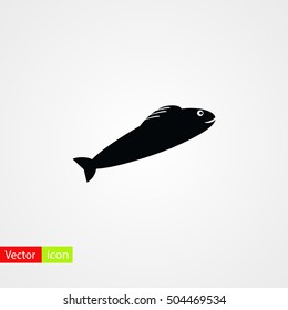 Fish icon vector, flat design best vector icon