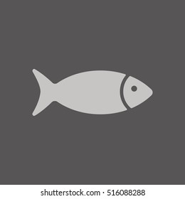 Fish Icon, vector. Flat design.