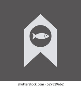 Fish Icon, vector. Flat design.