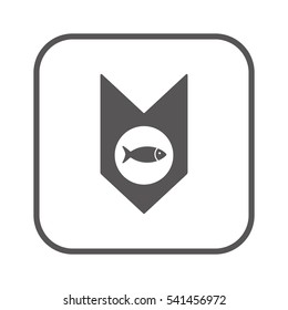 Fish Icon, vector. Flat design.