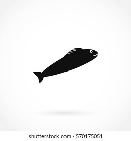 Fish icon vector, flat design best vector icon