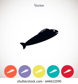 Fish icon vector, flat design best vector icon