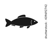 Fish icon Vector. Flat vector illustration in black on white background. EPS 10
