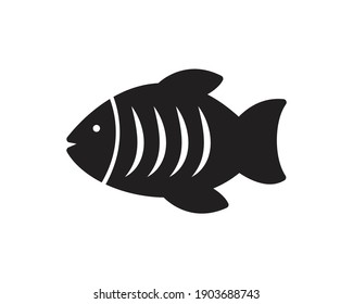 Fish icon vector flat illustration