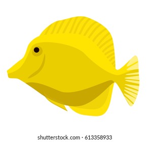 Fish icon. Vector flat illustration. Ocean or sea fish