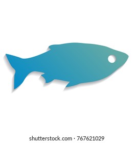 Fish icon Vector. Flat vector illustration for web banner, web and mobile. Vector icon isolated on white background.