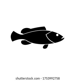 fish icon vector. fish icon glyph style design