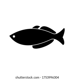 fish icon vector. fish icon glyph style design