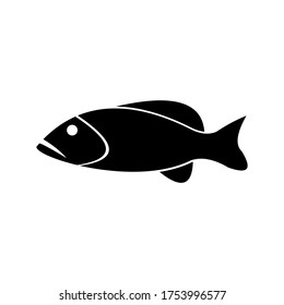 Fischsymbol, Vektorgrafik. Fisch-Symbol-Bridyldesign