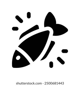 fish icon. vector glyph icon for your website, mobile, presentation, and logo design.