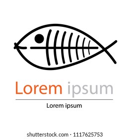 Fish Icon Vector Illustration.