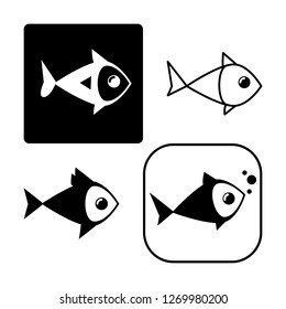 fish icon. vector illustration