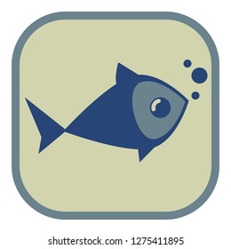 FISH ICON. VECTOR ILLUSTRATION