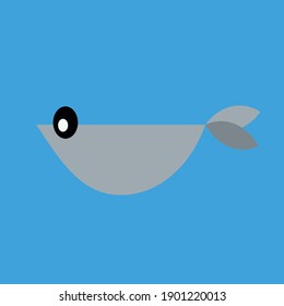  Icono de pescado e ilustración de vector
