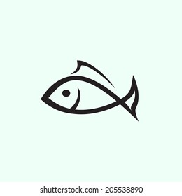 Fish icon. Vector illustration.