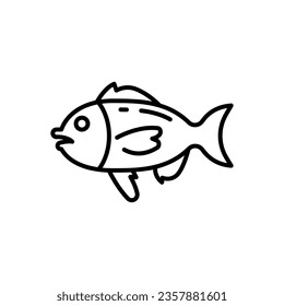 Fish icon in vector. Illustration