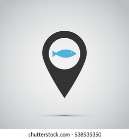  fish icon. vector illustration