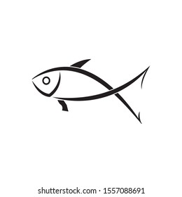 Fish icon Vector Illustration design Logo template