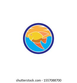Fish icon Vector Illustration design Logo template