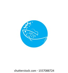 Fish icon Vector Illustration design Logo template