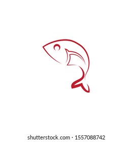 Fish icon Vector Illustration design Logo template